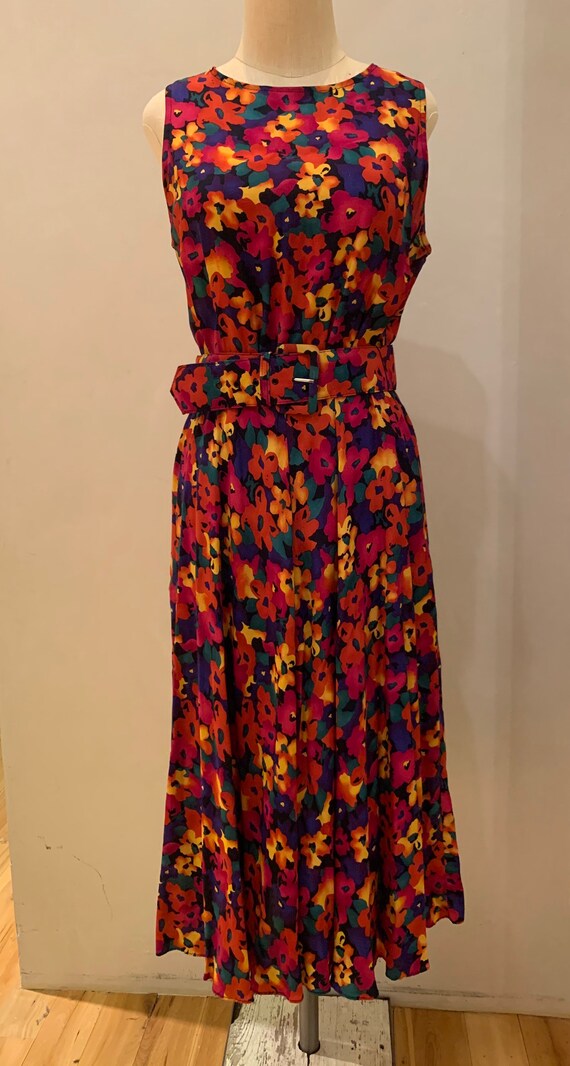 Floral dress with matching belt