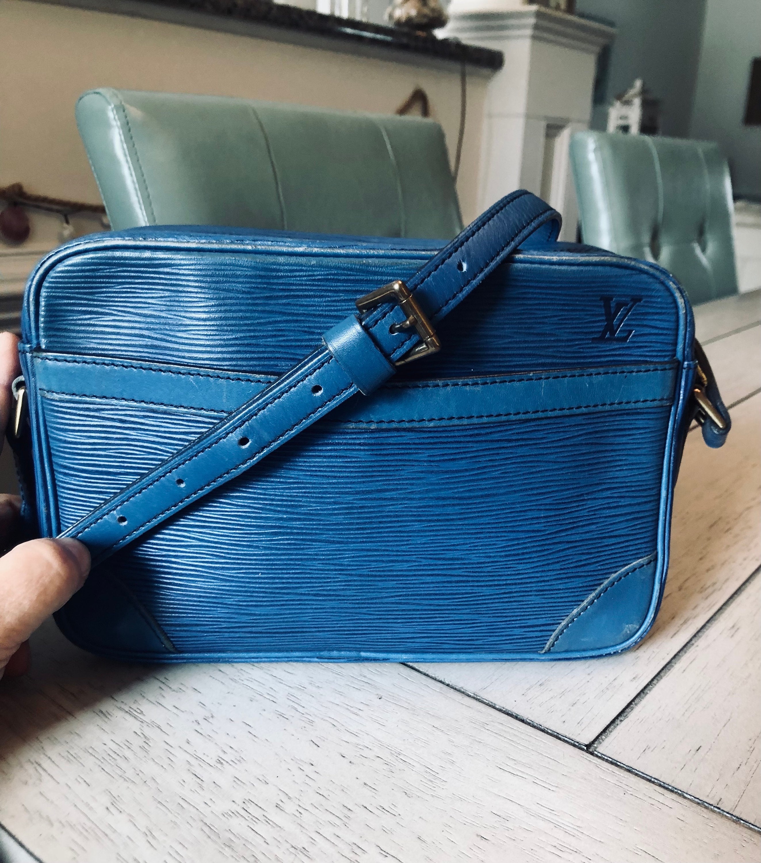 Louis Vuitton Epi Leather Triangle Bag Blue