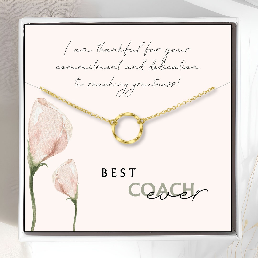 Coach Gift for Her, Thank You Gift for Coach Birthday Jewelry With Card, Appreciation Gift to ...