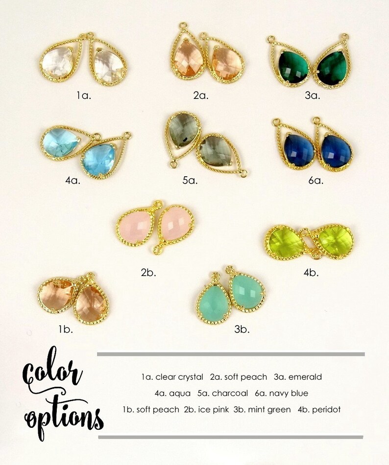 Aqua Crystal Bridesmaid Jewelry Gift Card / Special Gifts for Etsy