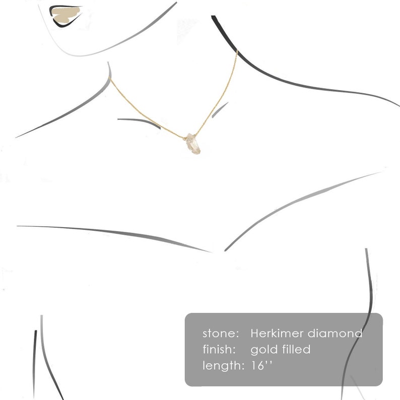 Inspirational Mom Gift from Daughter Jewelry Gift for Mother Necklace Gemstone Raw Herkimer Diamond Necklace for Mom Birthday Gift
