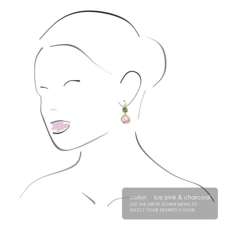 Light Pink Dangle Earrings / 21st Birthday Jewelry Gift Ideas | Etsy