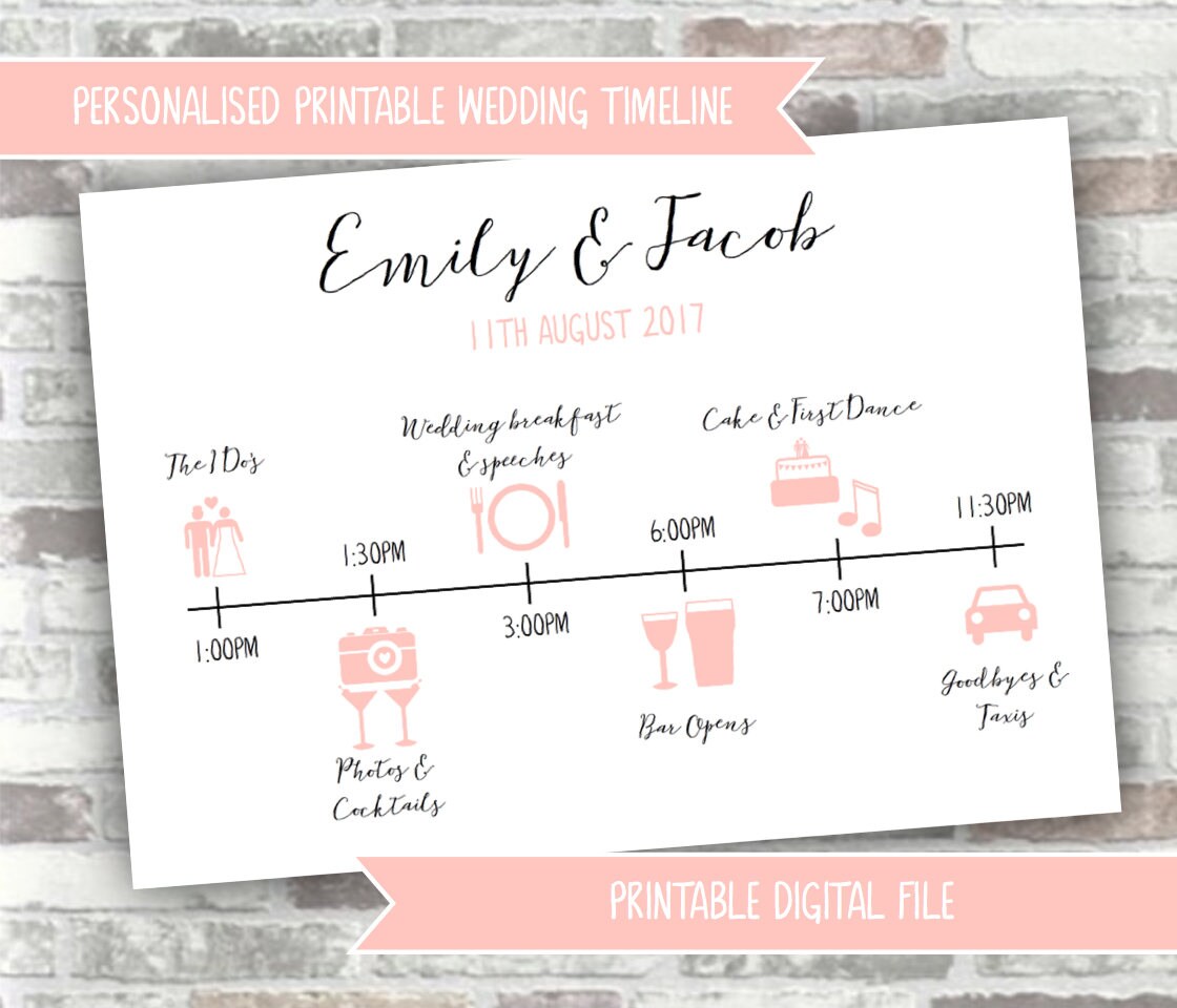 Wedding timeline generator