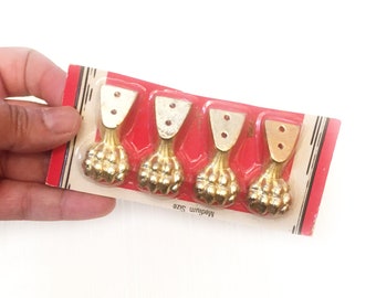 12 mm x 7 mm Small Size HEAVY DUTY SOLID CAST BRASS BAG FEET