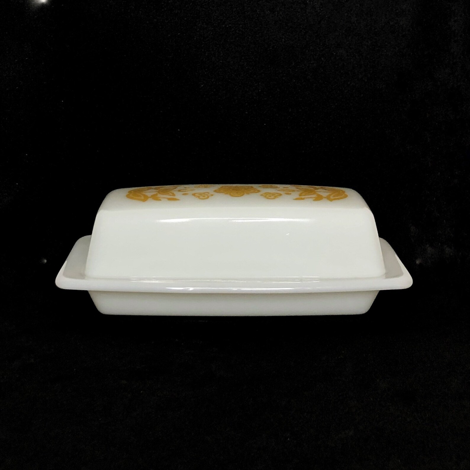 Mid century Pyrex butter dish vintage butter dish milk glass Etsy