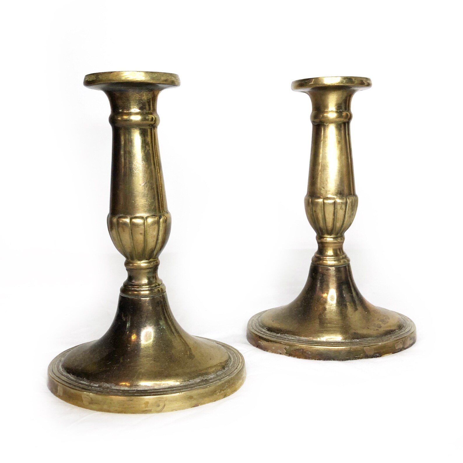 Candelabros tradicionales de latón inglés par de candelabros Etsy