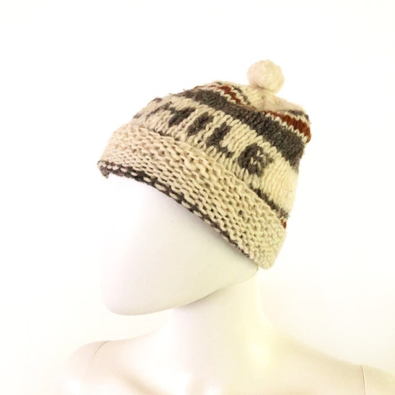 Vintage hat, Chilean hat, Chile hat, hand-knit vin