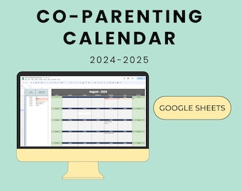 Calendario di co-genitorialità 2024-2025 / Pianificatore di custodia in caso di divorzio (Fogli Google)