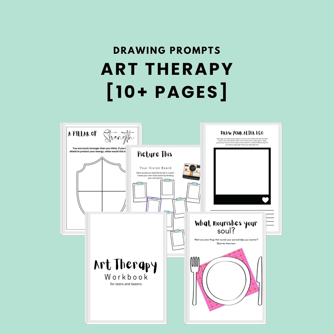 Art Therapy Drawing Prompts for Teens & Tweens (PDF) - Etsy