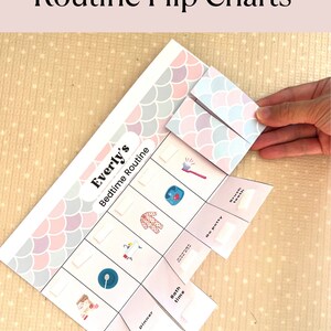 Bedtime Routine Flip Chart for Girls Editable Canva Checklist ...