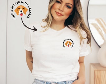 Minimalistisch Beagle Lover Hond Tshirt