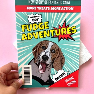Benutzerdefiniertes Comic-Buch für Hundeliebhaber Personalisiertes Geschenk für Tierliebhaber Gedrucktes personalisiertes Comic-Haustierverlust-Andenken Haustier-Denkmal