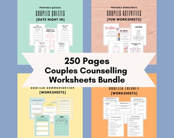 Lot de feuilles de travail pour le counseling de couple : thérapie relationnelle, communication (téléchargement numérique)