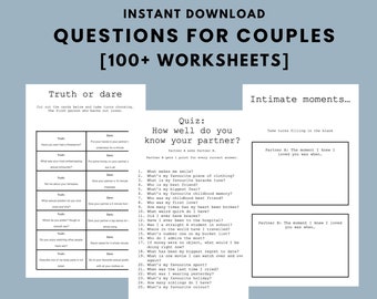 Couples Reconnection Worksheets: Relationship Questions, Repair Tool (Digital Download)