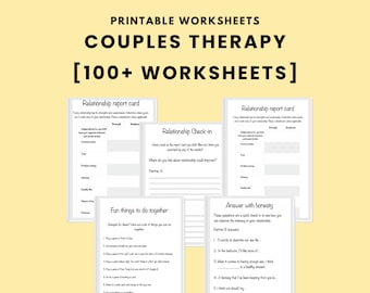 Couples Therapy Worksheets Couples Counselling Worksheets Healthy Marriage Tips Couples Counselling Workbook Digital Download Relationship