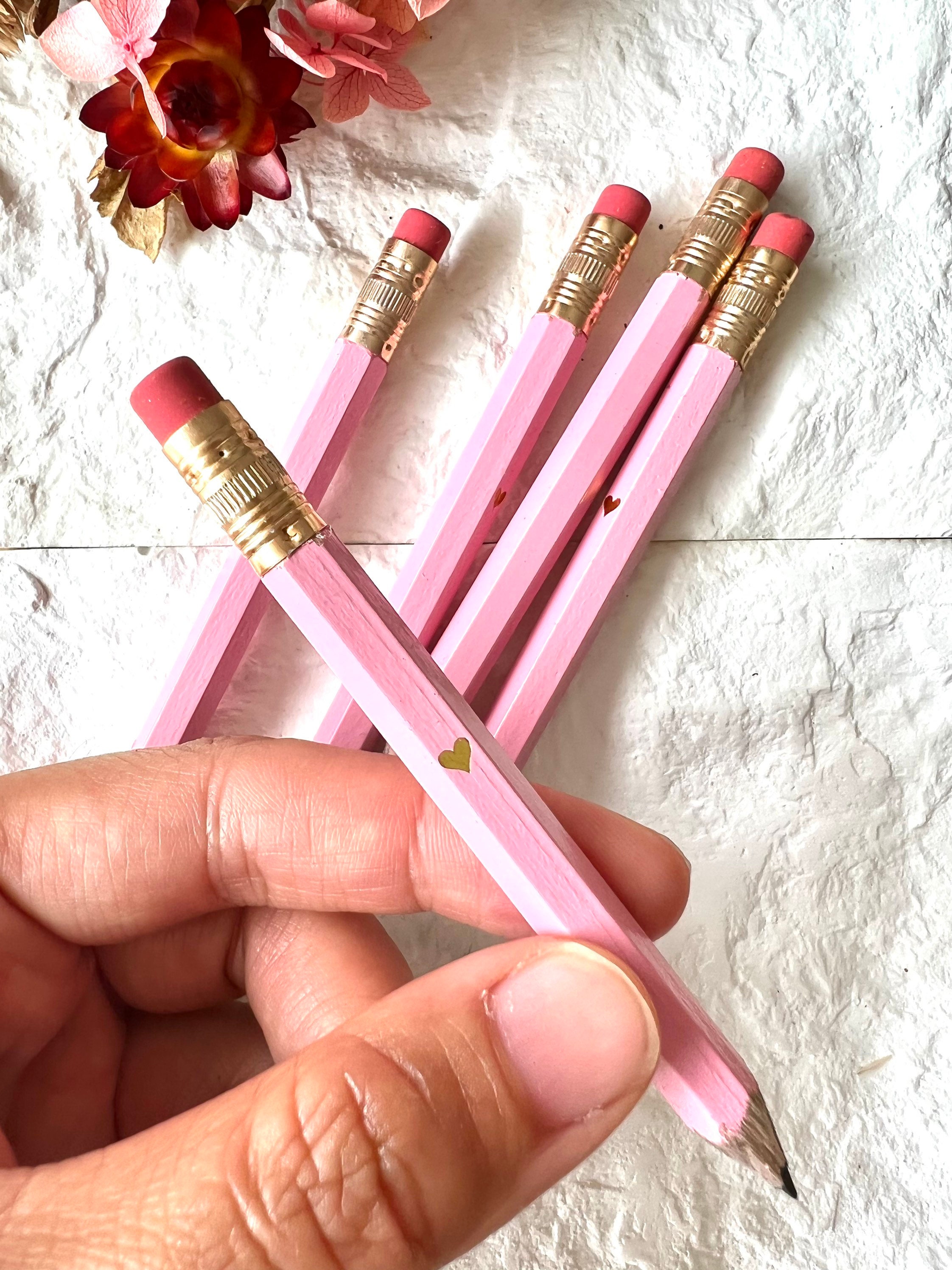 30 Matite A Forma Di Cuore Colorate Per Giochi Di Baby Shower, Addio Al Nubilato E Bomboniere Matrimonio - 3