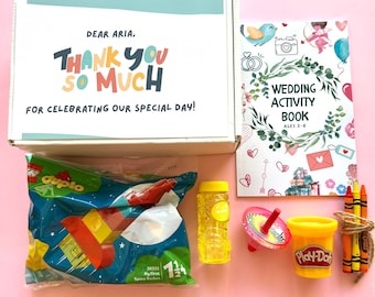 Wedding Activity Box (Age 3-6) – Kids' Favor with Duplo, Crayons