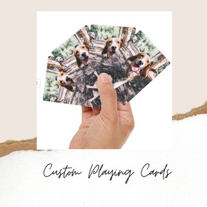 Custom Playing Cards Personalized Pet Lover Gifts Wedding Favours Wedding Anniversary Gifts for Couples Personalizeed gifts for couples