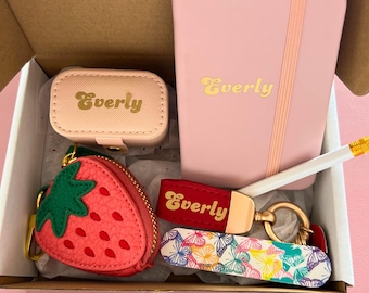 Custom Gift Box for Girly Teen Tween Birthday Gift Set Sweet 13 Present for Teenager Strawberry Themed Gift Box Personallized Gift for Tween