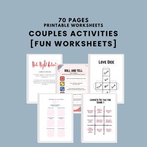 Couple Games: Fun Date Night Printables Activities for Couples Last Minute Gift for Him Gift for Her Paper Anniversary Marriage Counselling