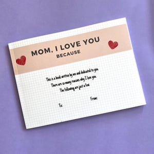Op maat gemaakt DIY-boek voor moeder Vul het blanco cadeau in Doordachte cadeau-idee Mama cadeau Verjaardag cadeau-idee voor mama van dochter Gepersonaliseerd boek Moeder