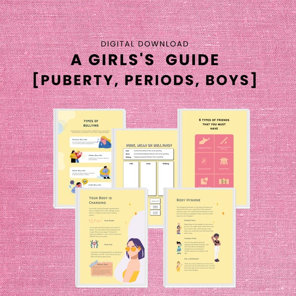 Girl's Guide to Puberty Periods and Boys Puberty guide for girls Understanding puberty Navigating puberty Talking to Teens about periods