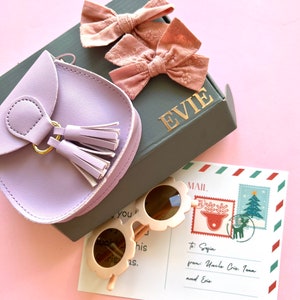 Boîte cadeau de Noël pour toute petite fille Cadeau pour toute petite fille Sac à main pour petite fille Cadeau pour fille Cadeau de Noël Noeuds pour toute petite fille Cadeau personnalisé pour toute-petite
