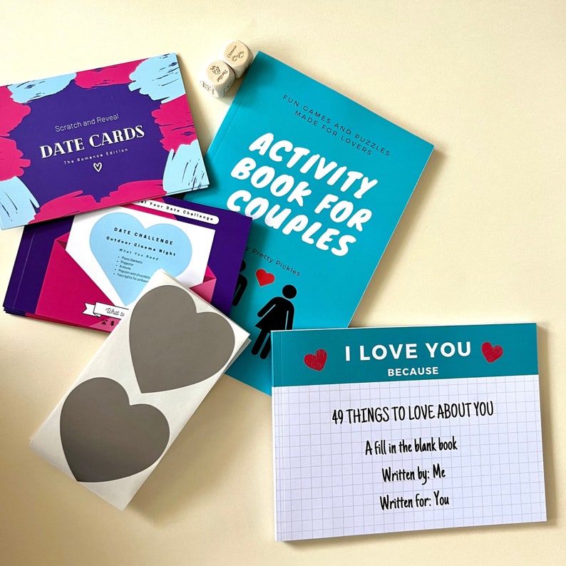 Date Night Activity Box for Couples Date Ideas for Couples Valentine's Day Gift Inclusive Paper