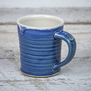 Blue and White Espresso Cup - Handmade Pottery