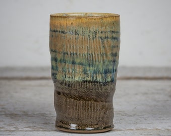 Rustic Textured Cup / Tumbler - thrown on the Pottery Wheel