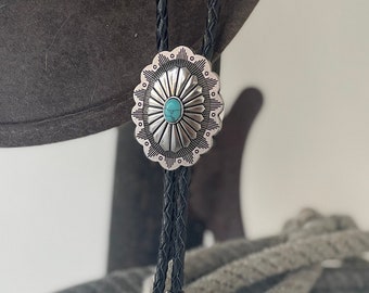 Southwestern turquoise bolo tie