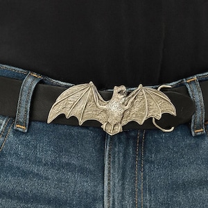 Vintage Style Bat Belt Buckle: Dracula Megabat Design
