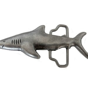 Vintage Shark Belt Buckle - Solid Metal, Fits 1.5'' Strap
