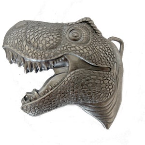 T-Rex Head Belt buckle - Tyrannosaurus Dinosaur Scary Jurassic Park Movie Cosplay Mens Gift Idea Archaeologist Bone Velociraptor Lover