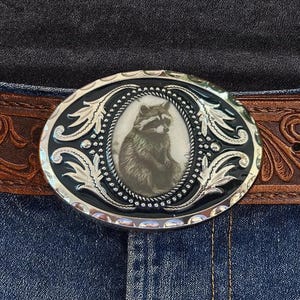 Klamra do paska w stylu vintage z motywem szopa: wykończenie w kolorze srebrnym, pasuje do paska o szerokości 1,5 cala