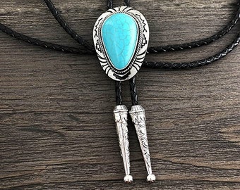 Made In USA Indian Style Eagle Bolo Tie Bolo/'s Boloties Bolas Jewelry Accessories Gold Turquoise Husband Father Grandfather Gift #80423-1