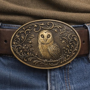 Owl Belt Buckle - Etsy display picture 1