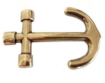 Century Canada Chain Style Antique Brass Center Bar Belt Buckle Made in Canada