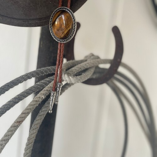 Southwestern Midnight Blue Bolo Tie Gifts for Him Cabochon Etsy