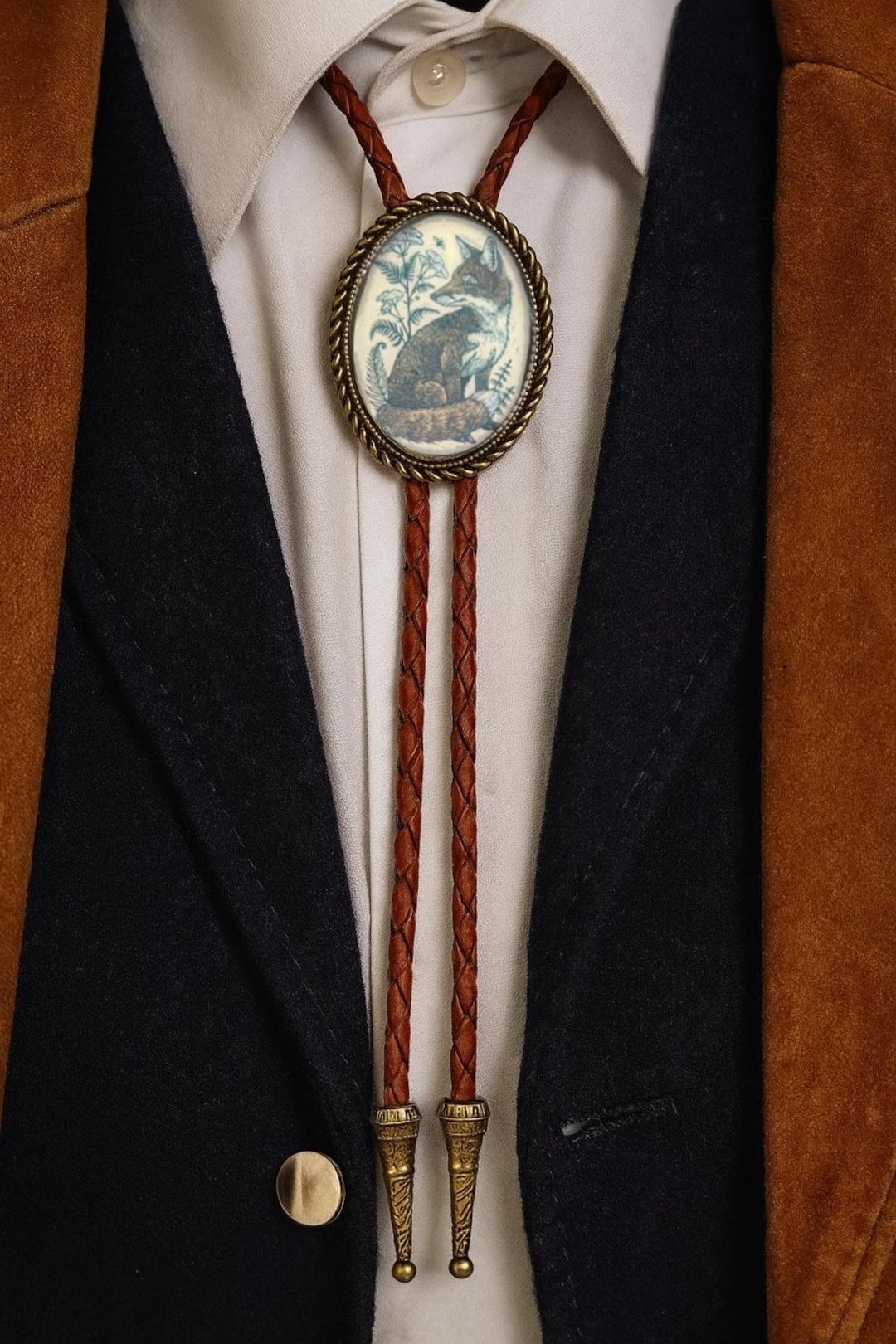 Fox Bolo Tie : Vintage Style Leather Cowboy Necktie - Etsy
