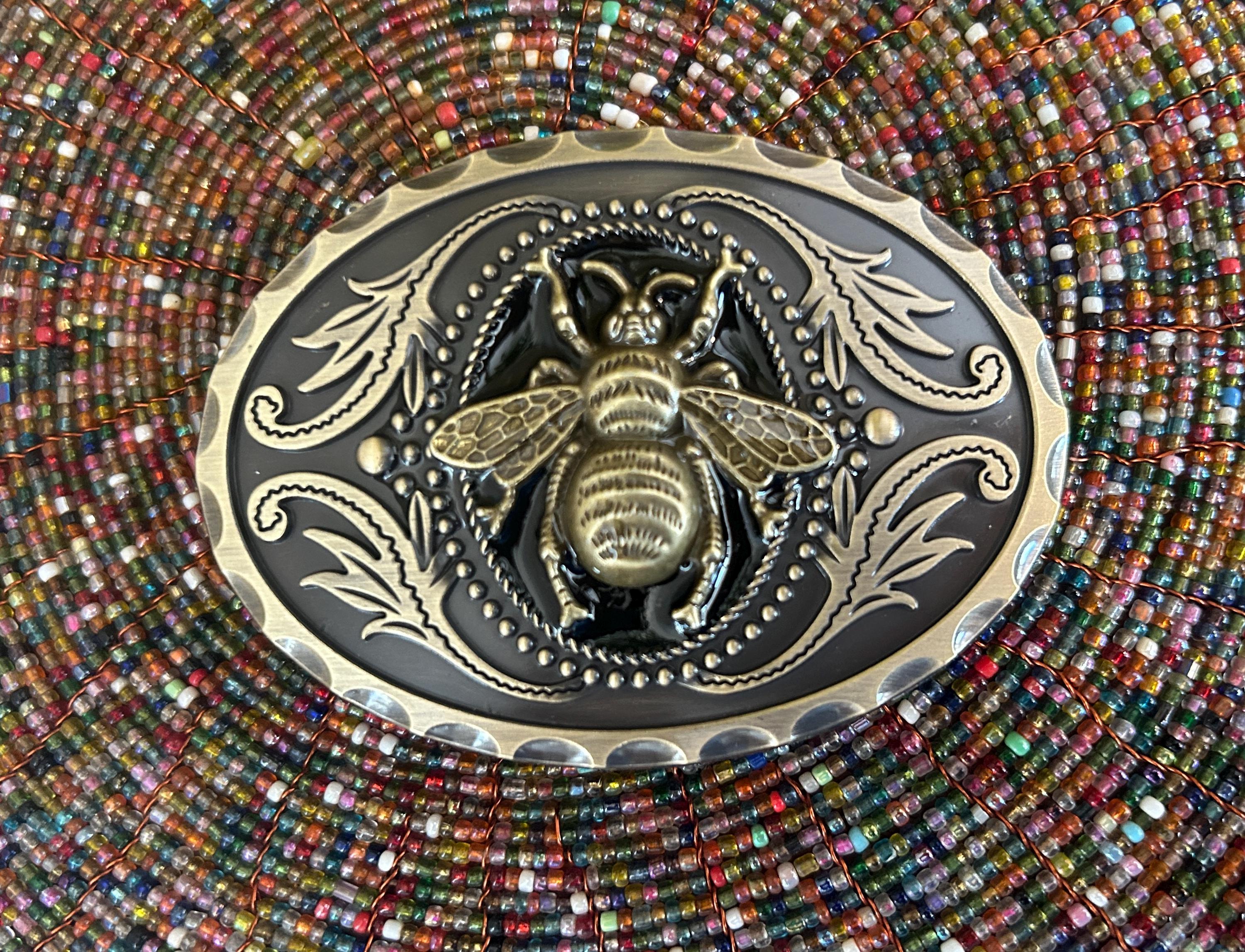 Silver Bee Belt Buckle: Handmade Western Style Accessory - Etsy display picture 3