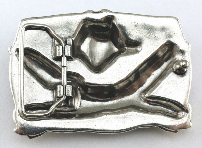 Ship Captain Jack Idea Mustache Eye Patch Large Vintage Pirate Belt Buckle Outlaw Silver Sword