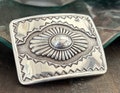 Engraved Silver Belt Buckle – Western Design, Rodeo Style