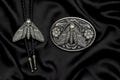Dead Head Moth Bolo Tie & Buckle Set – Goth Punk Jewelry