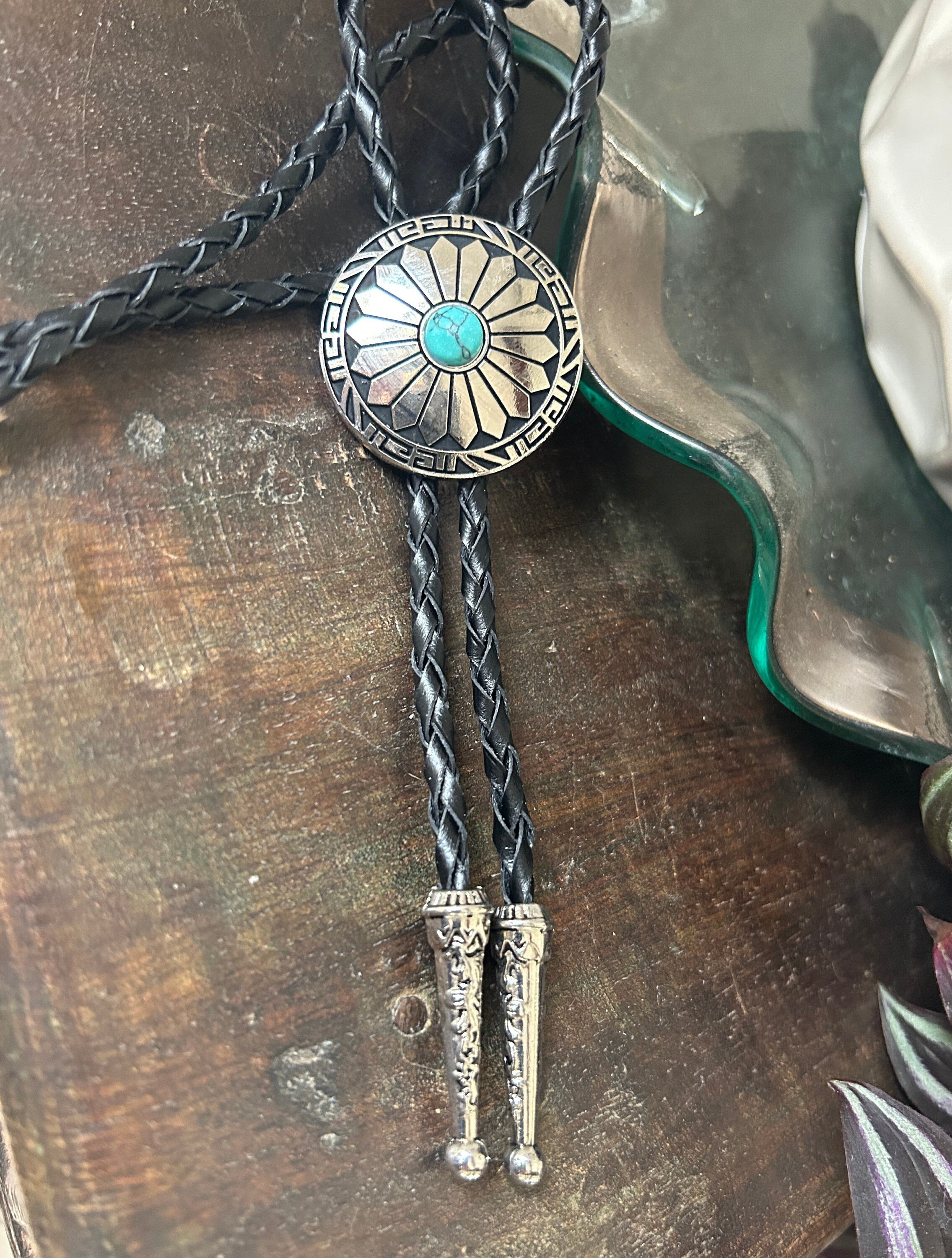 American Texas Five-pointed Star Bolo Tie, American Western Cowboy Fashion  Tie, Fashionable Leather Rope Necklace For Men And Women