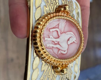 Vintage Unicorn Belt Buckle Portrait 