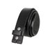 Black Premium Interchangeable Leather Snap Belt Strap - Genuine Full Grain Leather - Buckles Soft and Thick - 1.5 inch - Gift Idea for men 