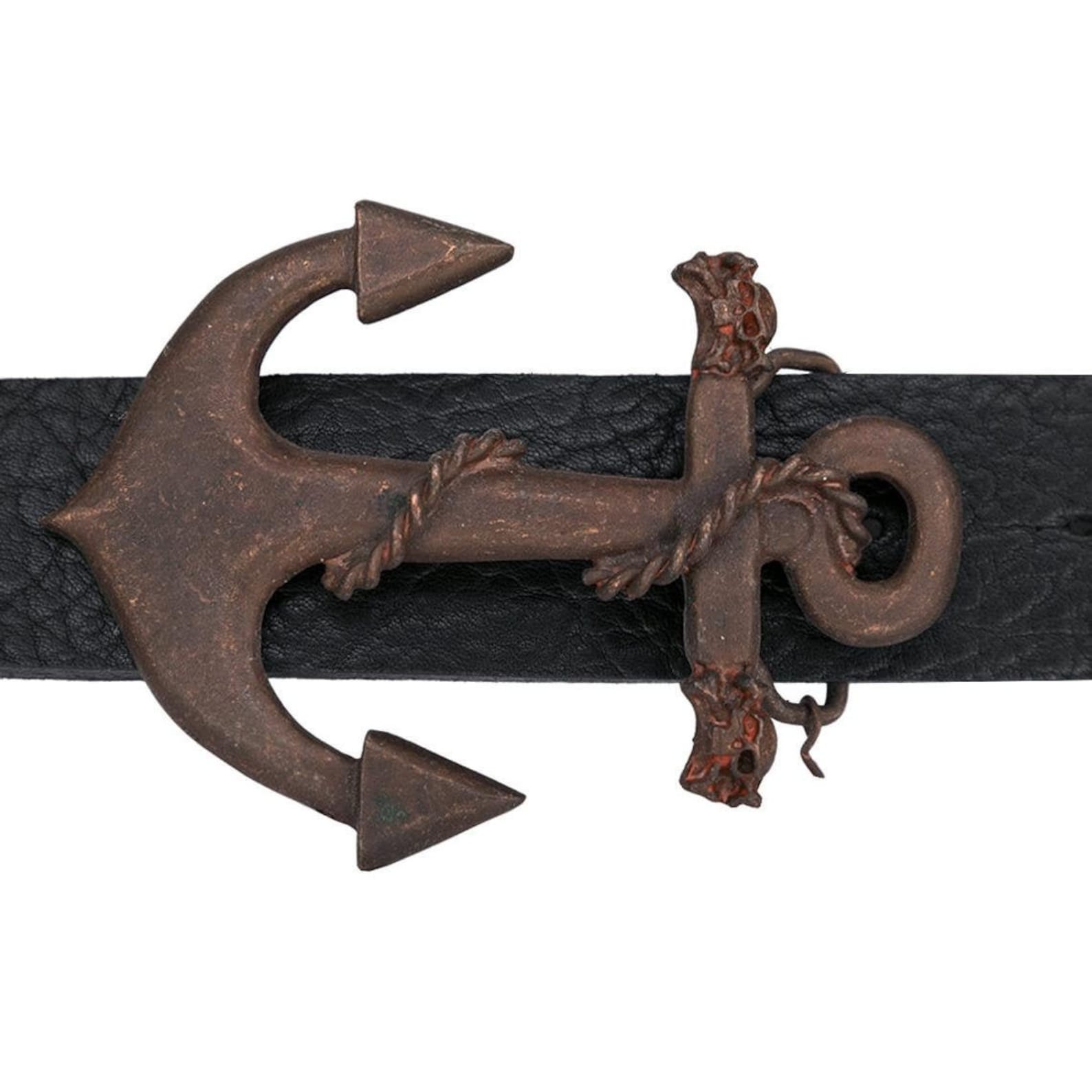 Large Vintage Solid Brass Anchor Belt Buckle Nautical Ship Etsy