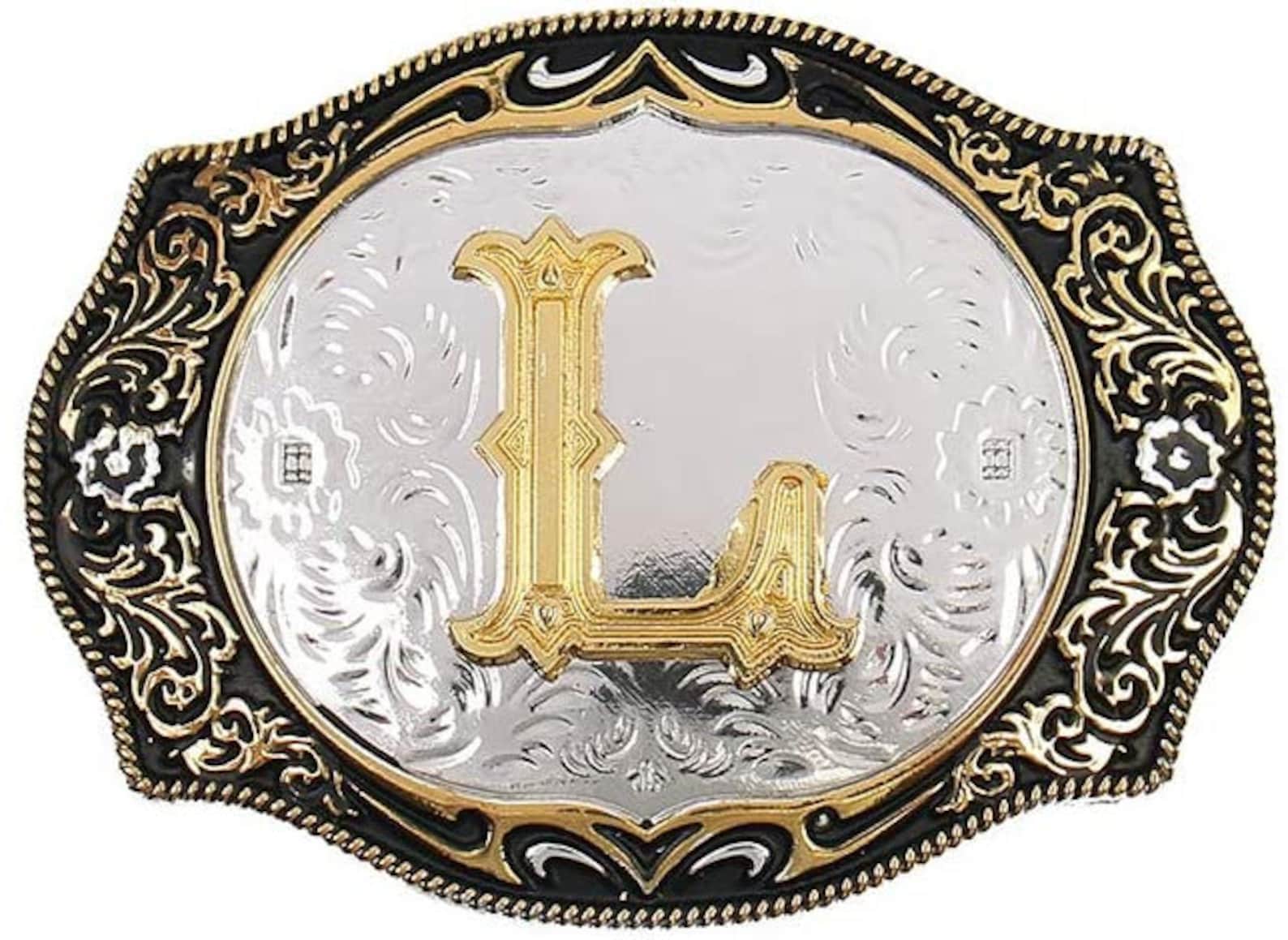 Western Style Letter Belt Buckles ALL LETTERS Personalized Etsy