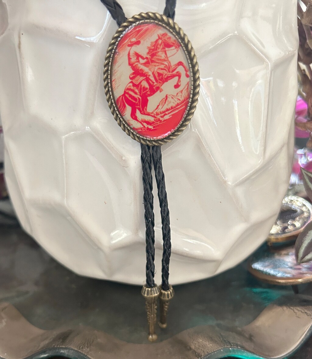 Cravatta Bolo Western In Pelle Unisex Con Puntale – Regolabile, Stile Cowboy Per Uomo E Donna